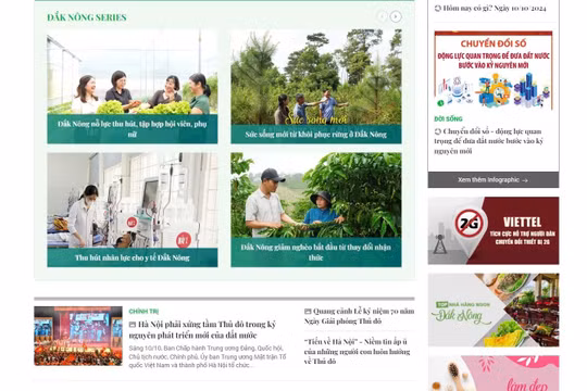 Báo Đắk Nông vận hành giao diện báo điện tử mới