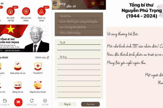 Bày tỏ lòng cảm kích và biết ơn Tổng Bí thư Nguyễn Phú Trọng qua sổ tang điện tử