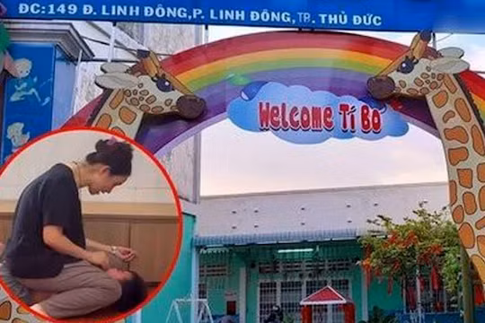 TP. HCM: Đình chỉ lớp mẫu giáo có cô giáo ngồi đè lên người trẻ ép ăn
