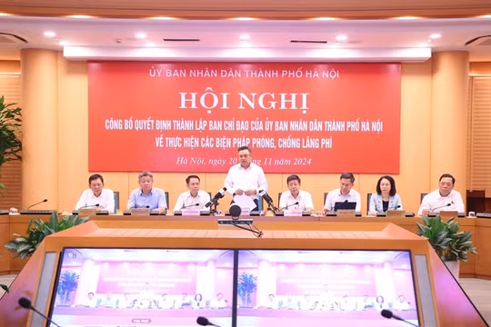 Hà Nội thành lập Ban Chỉ đạo thực hiện các biện pháp phòng, chống lãng phí