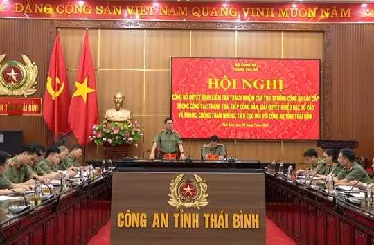 Bộ Công an kiểm tra tại Công an tỉnh Thái Bình