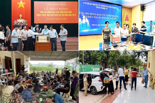 Các tỉnh miền Trung ủng hộ đồng bào tại các địa phương phía Bắc khắc phục hậu quả bão, lũ