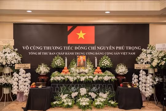 Lễ viếng và mở sổ tang Tổng Bí thư Nguyễn Phú Trọng tại Nhật Bản