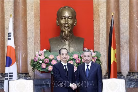 Chủ tịch nước Tô Lâm tiếp Thủ tướng Hàn Quốc Han Duck Soo