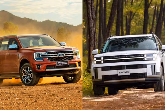 Ford Everest và Hyundai Santa Fe đua song mã ở phân khúc xe gầm cao cỡ D
