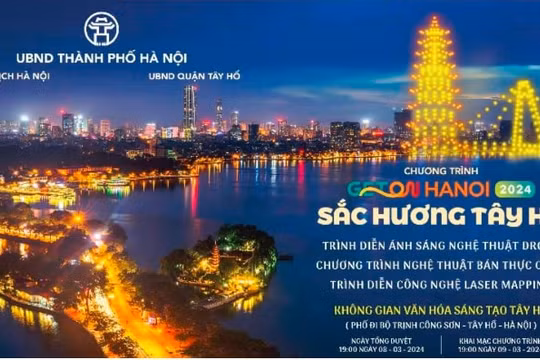 Hàng trăm drone trình diễn trong chương trình “Du lịch Hà Nội chào 2024 - Get on Hanoi 2024”