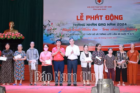 Hội Chữ thập đỏ Nam Định phấn đấu vận động, trợ giúp ít nhất 2.000 địa chỉ nhân đạo