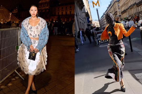 Quỳnh Anh Shyn mặc đồ độc lạ tại Pháp, liên tục được truyền thông săn đón