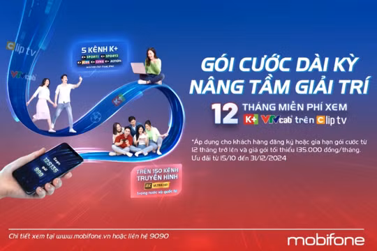MobiFone tung ưu đãi có 1-0-2 cho gói cước dài kỳ, nâng tầm giải trí cho khách hàng