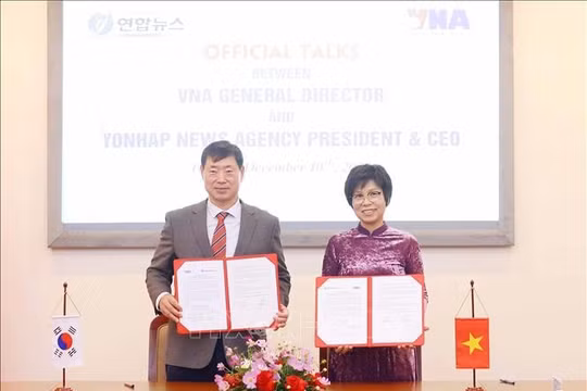 Hãng thông tấn của Việt Nam - Hàn Quốc: Nâng tầm hợp tác, chia sẻ kinh nghiệm ứng dụng công nghệ mới