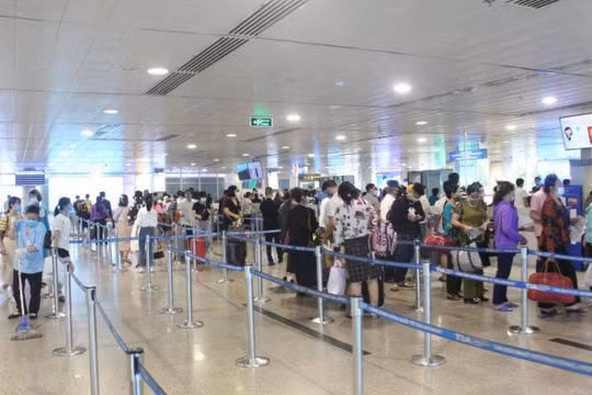 Hành khách di chuyển qua cảng hàng không Tân Sơn Nhất đang tăng dần