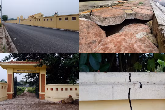 Huyện Gia Lâm (Hà Nội): Nhiều công trình tâm linh có dấu hiệu bị thi công ẩu, sai thiết kế
