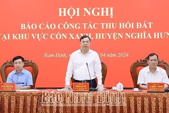 Ban Thường vụ Tỉnh ủy Nam Định luôn sẵn sàng tiếp, đối thoại với các hộ dân khu vực Cồn Xanh