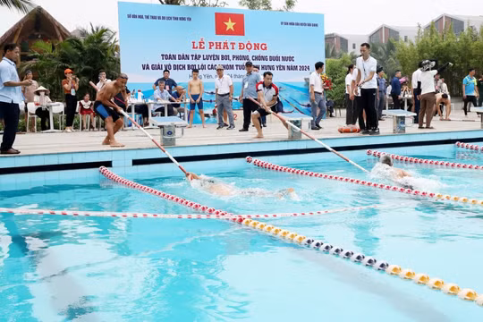 Hưng Yên: Phát động toàn dân tập luyện môn bơi, phòng chống đuối nước