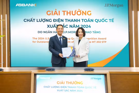 ABBANK được vinh danh là Ngân hàng có "Chất lượng điện thanh toán quốc tế xuất sắc 2024"