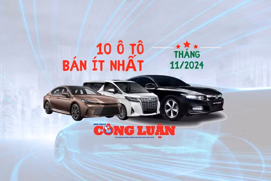 10 ô tô bán ít nhất tháng 11/2024: Loạt mẫu xe lao dốc không phanh