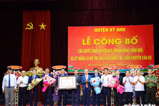 Huyện Kỳ Anh (Hà Tĩnh) được công nhận đạt chuẩn nông thôn mới