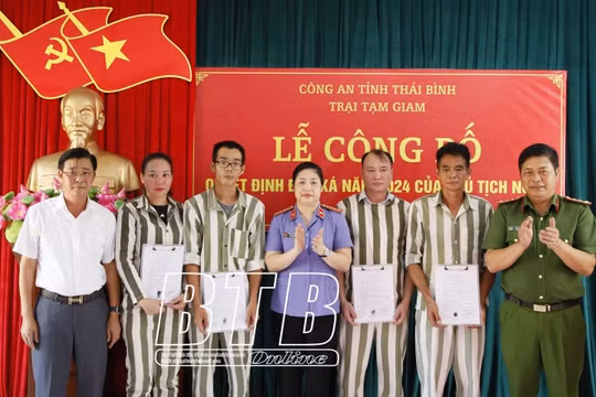 Thái Bình có 19 phạm nhân đủ điều kiện được hưởng đặc xá