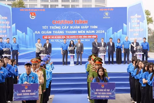 Hà Nội phát động Tết trồng cây Xuân Giáp Thìn và ra quân Tháng Thanh niên năm 2024