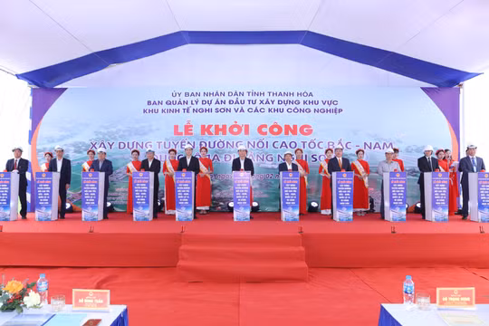 Khởi công dự án tuyến đường nối cao tốc Bắc - Nam, Quốc lộ 1A đi cảng Nghi Sơn