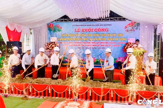 Hải Phòng khởi công làm đường Nông thôn mới kiểu mẫu tại xã Nam Sơn, huyện An Dương trị giá hơn 132,4 tỷ đồng