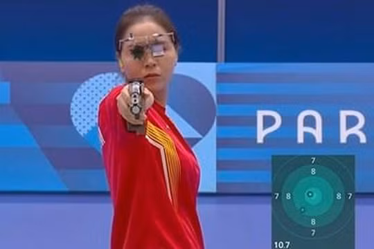 Trịnh Thu Vinh xếp thứ 7 ở chung kết 25m súng ngắn Olympic 2024