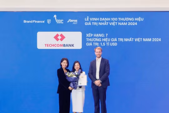 Techcombank: Thương hiệu ngân hàng tư nhân giá trị nhất Việt Nam tiếp tục thăng hạng toàn cầu