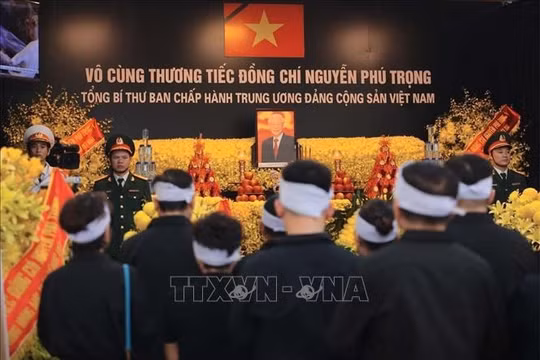 Lễ truy điệu Tổng Bí thư Nguyễn Phú Trọng tại xã Đông Hội, huyện Đông Anh, TP Hà Nội