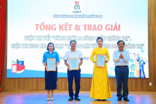 Quảng Trị trao giải cuộc thi viết về công nhân và công đoàn