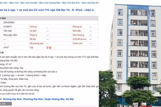 Nhiều căn hộ chung cư mini không đảm bảo an toàn vẫn được rao bán rầm rộ