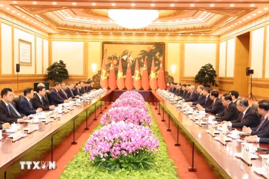 Hội đàm cấp cao giữa Tổng Bí thư, Chủ tịch nước Tô Lâm và Tổng Bí thư, Chủ tịch nước Trung Quốc Tập Cận Bình