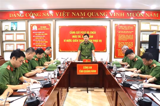 Cục Cảnh sát PCCC và CNCH kiểm tra công tác ứng phó bão số 3 tại Công an tỉnh Quảng Ninh
