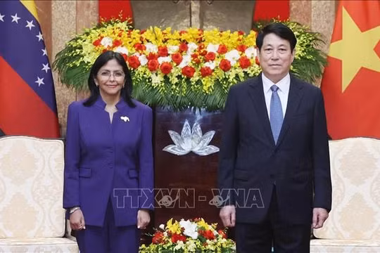Chủ tịch nước Lương Cường tiếp Phó Tổng thống thường trực Venezuela