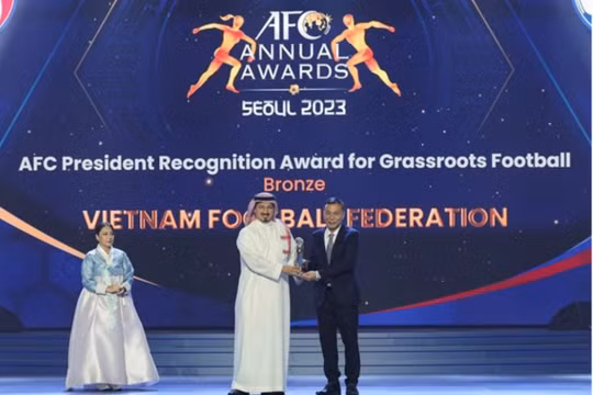 Liên đoàn Bóng đá Việt Nam được AFC vinh danh ở giải thưởng đặc biệt