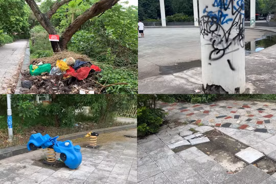 Hà Đông (Hà Nội): Công viên Văn Phú nhếch nhác, xuống cấp gây mất mỹ quan