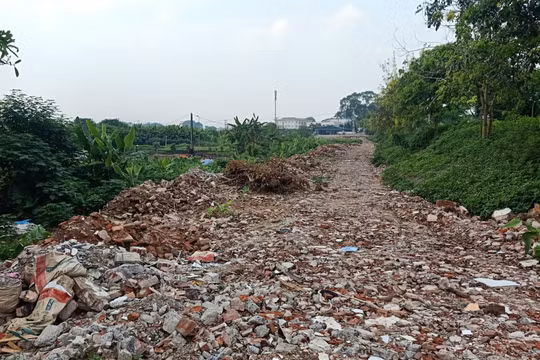 Yên Thường (Gia Lâm): Đổ trạc thải, phế thải, san lấp đất công để lập chợ tạm?