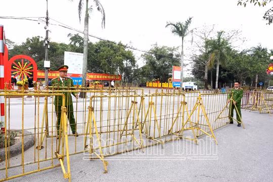 Gần 40 chốt bảo vệ đảm bảo an ninh trật tự Lễ hội Khai ấn Đền Trần Xuân Giáp Thìn năm 2024