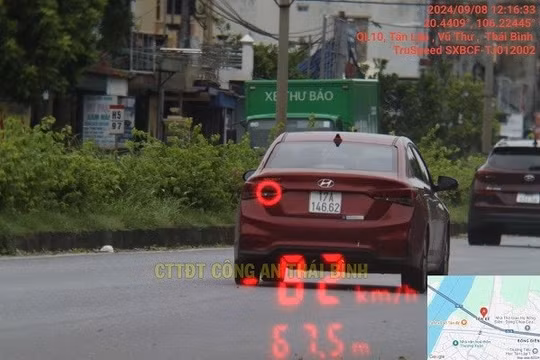 Thái Bình công bố 70 xe bị phạt nguội
