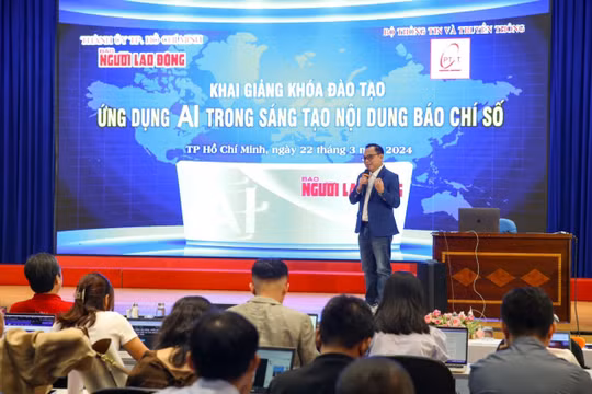 Báo Người Lao Động tập huấn sử dụng AI trong sáng tạo tác phẩm báo chí