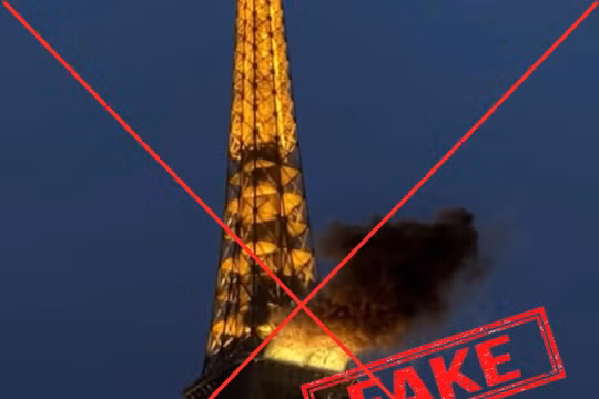 Thông tin sai lệch về vụ cháy Tháp Eiffel lan truyền trên mạng xã hội trong đêm Giáng sinh