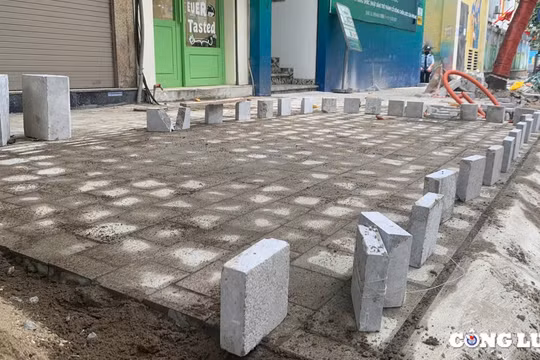 Chủ tịch Hà Nội yêu cầu tăng cường kiểm tra, giám sát chất lượng thi công lát đá vỉa hè