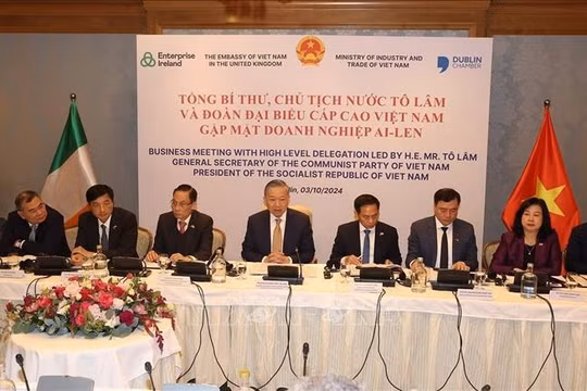 Tổng Bí thư, Chủ tịch nước Tô Lâm: Việt Nam luôn chào đón doanh nghiệp Ireland mở rộng hợp tác