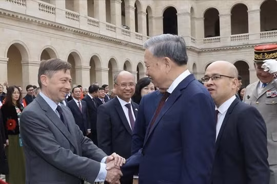 Lễ đón Tổng Bí thư, Chủ tịch nước Tô Lâm thăm chính thức Cộng hòa Pháp