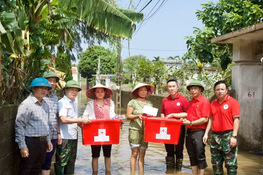 Ban Dân vận Trung ương, Trung ương Hội Chữ thập đỏ Việt Nam thăm, tặng quà các hộ dân bị lũ lụt tại Ninh Bình, Nam Định