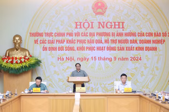 Thường trực Chính phủ họp với các địa phương về khắc phục hậu quả bão số 3