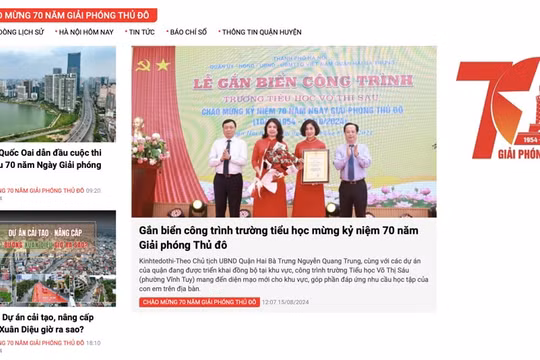 Báo Kinh tế & Đô thị ra mắt chuyên mục Chào mừng 70 năm Ngày Giải phóng Thủ đô