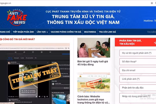 Cục Phát thanh, truyền hình và thông tin điện tử nâng cấp trang thông tin Chống tin giả