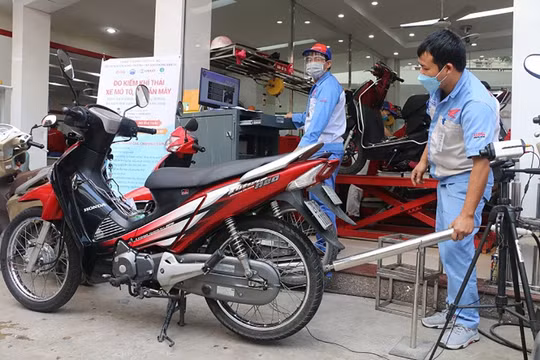 Xe máy có thời gian sản xuất trên 5 năm sẽ phải kiểm định khí thải