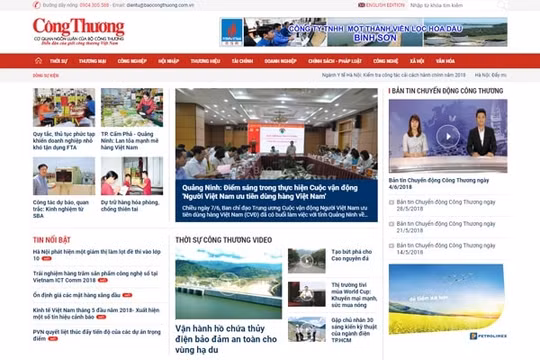Báo Công Thương vào Top 25 tờ báo có số lượng người xem cao nhất tại Việt Nam