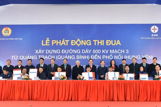 Phát động thi đua xây dựng dự án đường dây 500 kV mạch 3 từ Quảng Trạch đến Phố Nối
